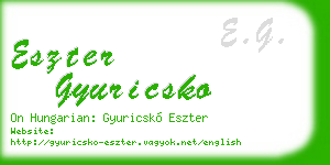 eszter gyuricsko business card